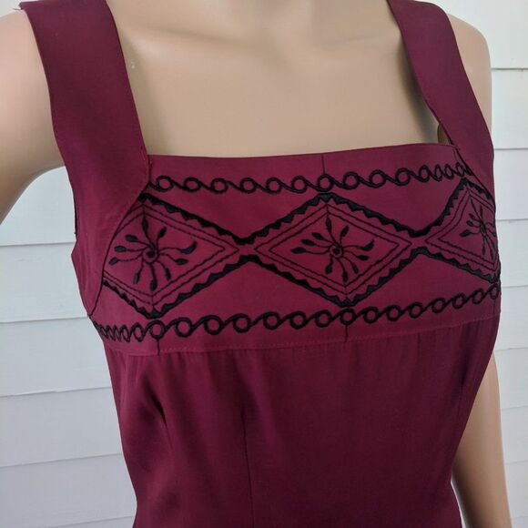 Dark Red Dress Sleeveless with Bolero Jacket XS Rina Rossi 80s 90s - Picture 5 of 8